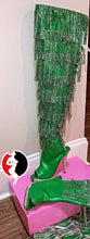 Load image into Gallery viewer, Green kitten diamond fringe thigh highs
