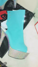 Load and play video in Gallery viewer, Baby blue ankle boots *clearance*
