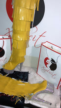 Load image into Gallery viewer, Mustard thigh high fringe boots
