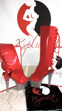 Load image into Gallery viewer, Red knee high boots
