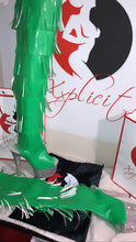 Load image into Gallery viewer, Celtics Green fringe thigh highs
